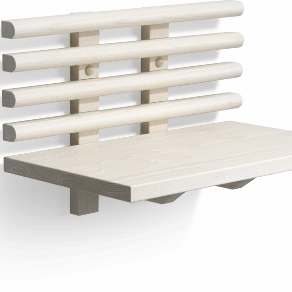 Sengebord Oscarssons Möbel Zana natbord i hvidolieret ask med hylde 26Ã40Ã25 cm